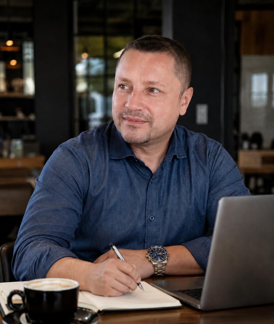 Juan Camilo Gutiérrez trabajando en estrategia de negocio y tecnología